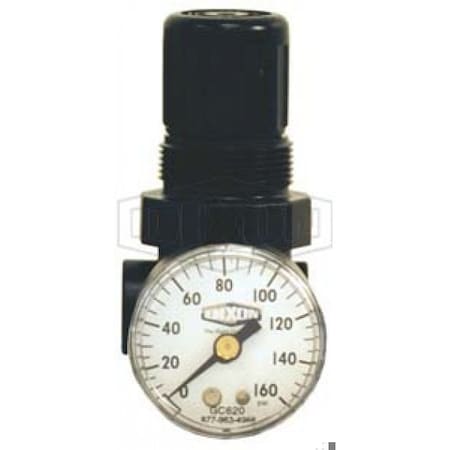 Dixon Norgren by  Miniature Non-Relieving Water Regulator with GC620 Gauge, 1.75 GPM Flow Rate, 150 psi Pr R91-221RG